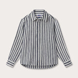 Boys Navy Lines Abaco Linen Shirt