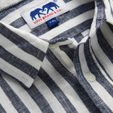 Boys Navy Lines Abaco Linen Shirt