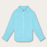 Boys Bahamas Blue Abaco Linen Shirt