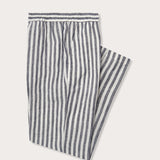 Men's Navy Lines Eleuthera Linen Trousers