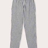 Men's Navy Lines Eleuthera Linen Trousers