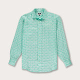 Men's Elephant Dance Mint Abaco Linen Shirt