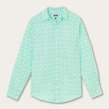 Men's Party like a Lobstar Abaco Linen Shirt - Cay Green