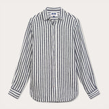 Men's Navy Lines Abaco Linen Shirt