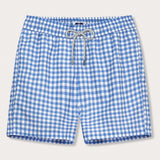 Men's Blue Gingham Staniel Swim Shorts